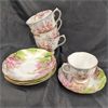 Image 2 : Set of 4 Royal Albert Bone China "Blossom Time" Teacups & Saucers