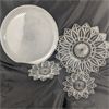 Image 1 : Lot of 4 Vintage Clear Glass Serving Platters 