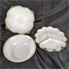 Image 1 : Lot of 3 Vintage Anchor Hocking Milk Glass Serving Dishes 