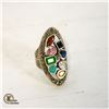 Image 1 : JP948-192 SILVER MULTIPLE GEMSTONE RING