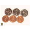 Image 2 : 1867-1967 LOT OF 6 PL 5 CENTS & 1 CENT COIN,