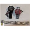 Image 1 : LOT OF 2 NEW CURREN MENS WATCHES & 1 NEW BRACELET