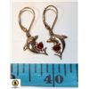 Image 1 : A PAIR OF SILVER DOLPHIN EARRINGS