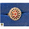 Image 1 : STERLING SILVER MARCASITE FLOWER RING W/