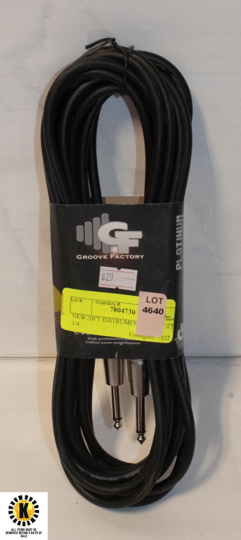 Cord Rector Instrument NEW 20FT INSTRUMENT CORD 1/4 TO 1/4