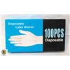 Image 1 : NEW BOX OF 100PCS DISPOSABLE GLOVES (BLACK)