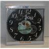 NEW WALL CLOCK,COFFEE DESIGN ON FACE