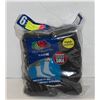 BLACK CREW SOCKS 12-16 SIZE PACK OF 6