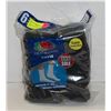 Image 1 : BLACK CREW SOCKS 12-16 SIZE PACK OF 6