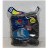 Image 1 : BLACK CREW SOCKS 12-16 SIZE PACK OF 6