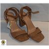 WOMENS BEIGE ANKLE STRAP HEELS SANDAL