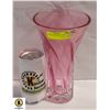 Image 1 : VINTAGE PINK SWIRL VASE