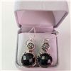 Image 4 : JP933-133 SILVER BLACK ONYX EARRINGS