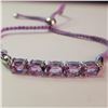 Image 1 : JP933-101 4.65CT AMETHYST ADJUSTABLE BRACELET