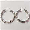 Image 1 : JP933-113 SILVER HOOP EARRINGS