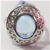 Image 1 : JP933-109 4.85CT SILVER BLUE TOPAZ SIZE 10.5 RING