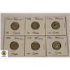 Image 1 : SIX MERCURY US DIMES - 1941 S, 1938, 1926,