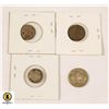 Image 2 : 4 MIXED COINS (1-1895 INDIAN HEAD PENNY, 1 INDIAN