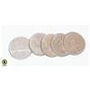 Image 1 : 5 - 1968 CANADIAN SILVER DOLLAR COINS