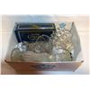 CRYSTAL/GLASS CANDLE HOLDERS- BOX LOT