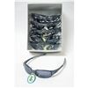 12 PAIRS OF GREY SPORT SUNGLASSES