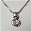 BZ1497-57 SILVER CZ 16" NECKLACE