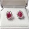 Image 1 : BZ1497-61 SILVER RUBY(2.2CT) EARRINGS