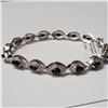 Image 1 : BZ1497-66 SILVER SAPPHIRE 7.5"(4.3CT) BRACELET