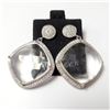 Image 1 : BZ1497-62 SILVER CRYSTAL AND CZ  EARRINGS