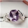 Image 1 : BZ1497-85 SILVER AMETHYST RING