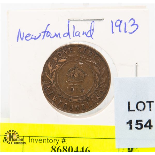 1913 NEWFOUNDLAND BIG PENNY