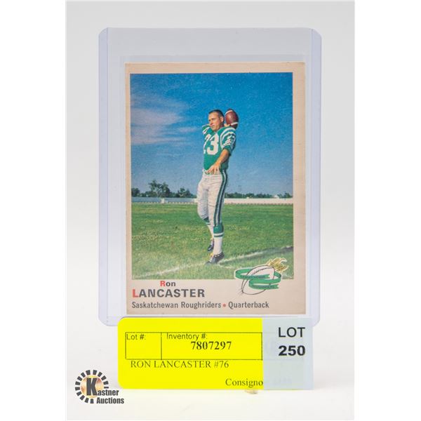 RON LANCASTER #76