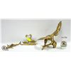 Image 1 : LARGE BRASS EAGLE STATUE, DOLPHIN & DUCK KEY