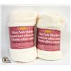 Image 1 : 2 BRAND NEW ULTRA SOFT THROW BLANKETS