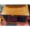 Image 2 : VINTAGE LIQUOR CABINET WITH INLAID PENNY TOP