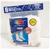 Image 1 : WHITE CREW SOCKS 6-12 SIZE 6-PACK