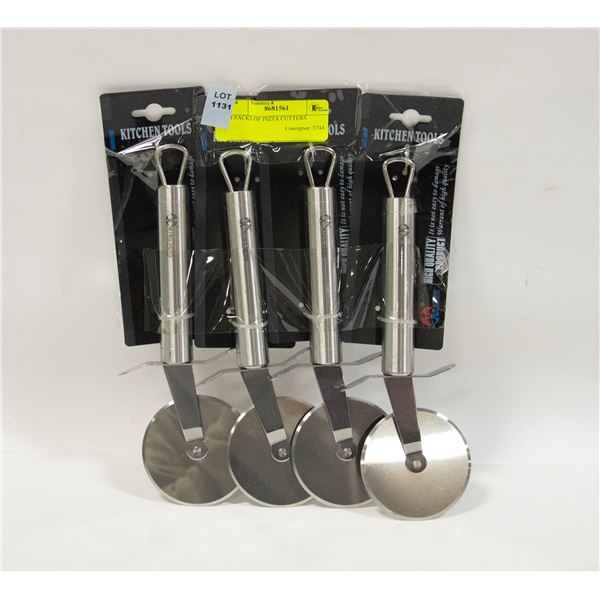 4 PACKS OF PIZZA CUTTERS