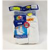 Image 1 : WHITE CREW SOCKS 12-16 SIZE 6-PACK