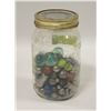 Image 1 : ANTIQUE MARBLES IN MASON JAR