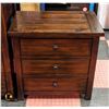 Image 3 : SOLID DARK WOOD 6-DRAWER DRESSER AND