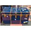 Image 1 : VINTAGE STEAMER STYLE TRUNK- 40" X 21" X 23"