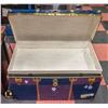 Image 2 : VINTAGE STEAMER STYLE TRUNK- 40" X 21" X 23"