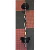 Image 1 : METAL CURLING BAR WITH 60 LB WEIGHTS