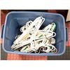 LIDDED TOTE WITH 70 PLASTIC HANGERS