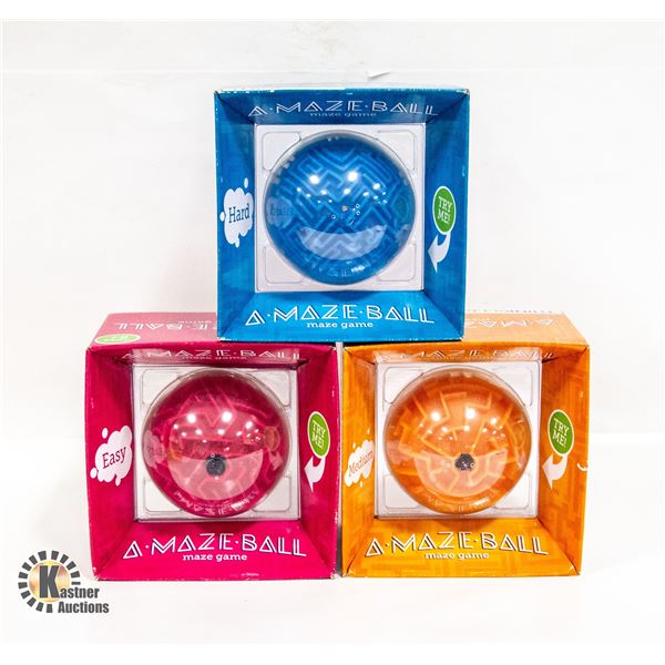 NEW (3) THINKGEEK AMAZE BALL