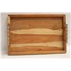 Image 1 : LARGE WOODEN SERVING TRAY 55CM X 38CM