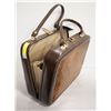 Image 1 : VINTAGE COW HIDE TRAVEL SUITCASE WITH VINTAGE