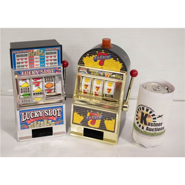 2 NOVELTY MINI SLOT MACHINES