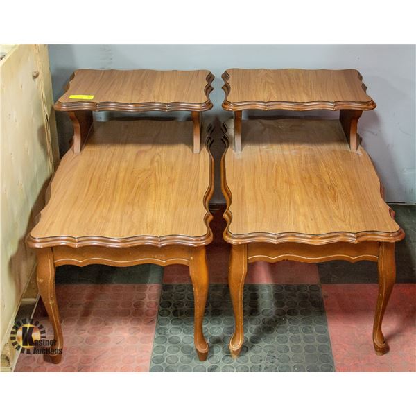 2 VINTAGE SIDE TABLES