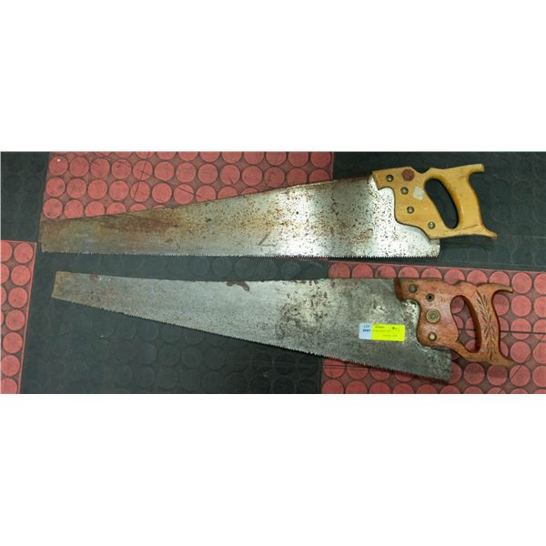 ANTIQUE WOOD SAWS - X2
